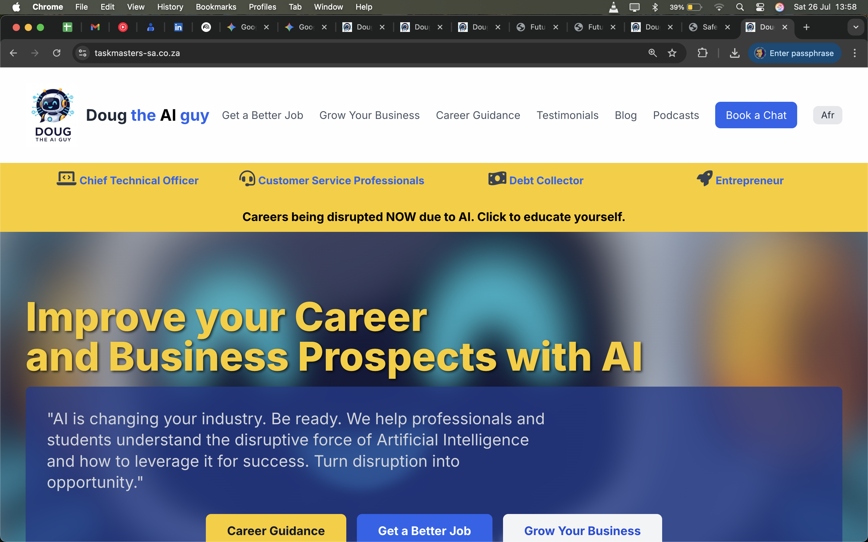 Doug the AI guy Homepage Screenshot